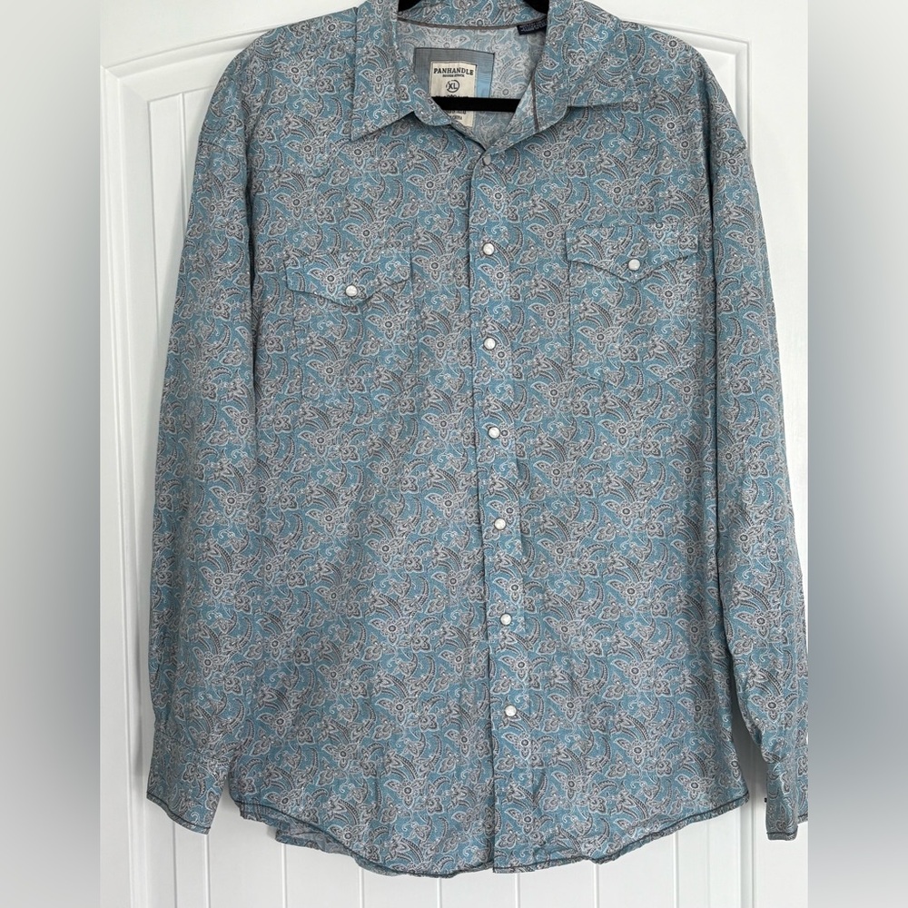 Pendleton Men's Casual Shirt in Blue Paisley